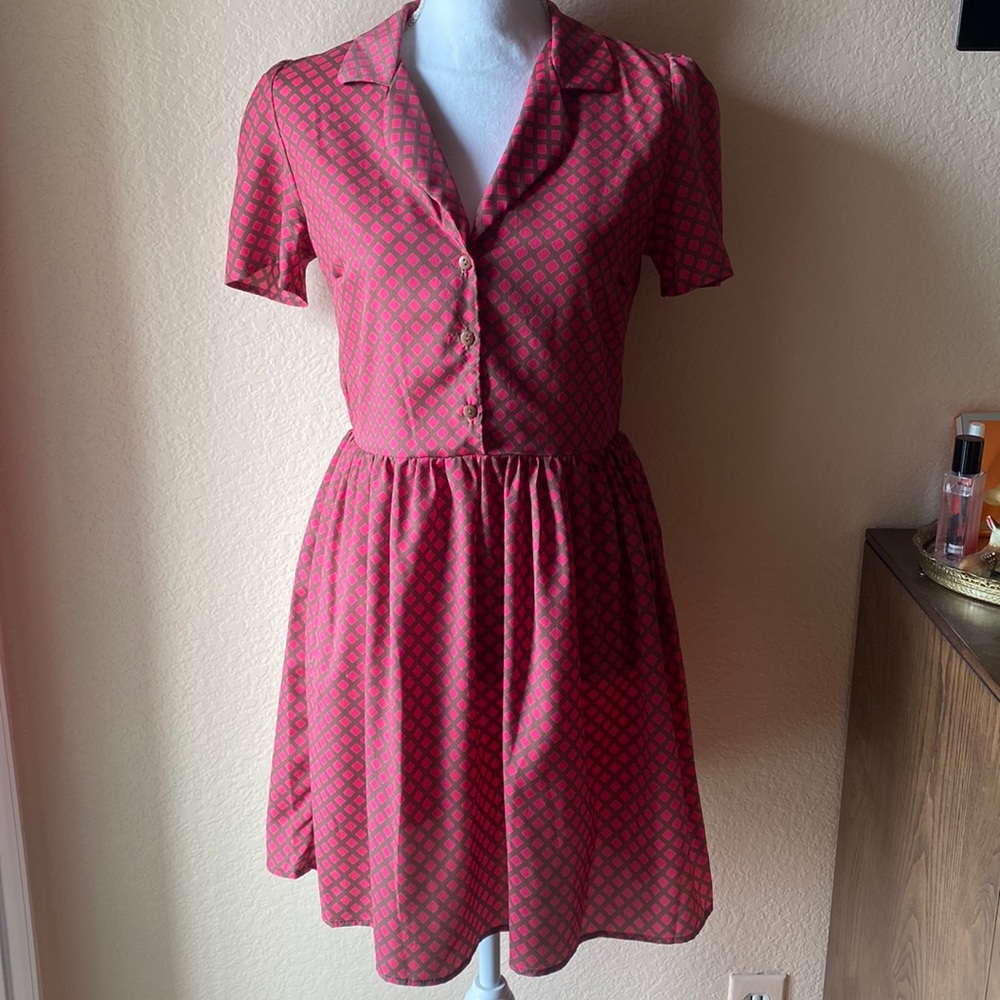 Mystic - Taupe/Pink Dress - Size S